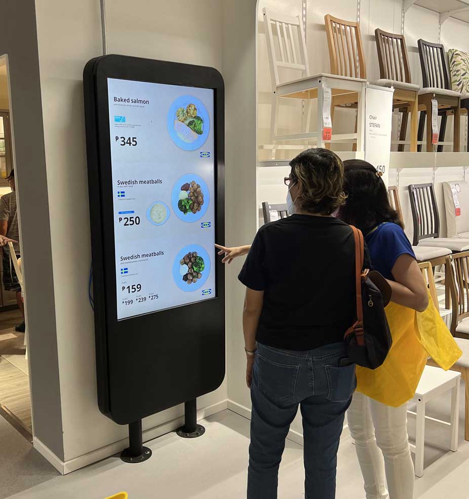 Señalización digital para comercios y hostelería en IKEA, Filipinas