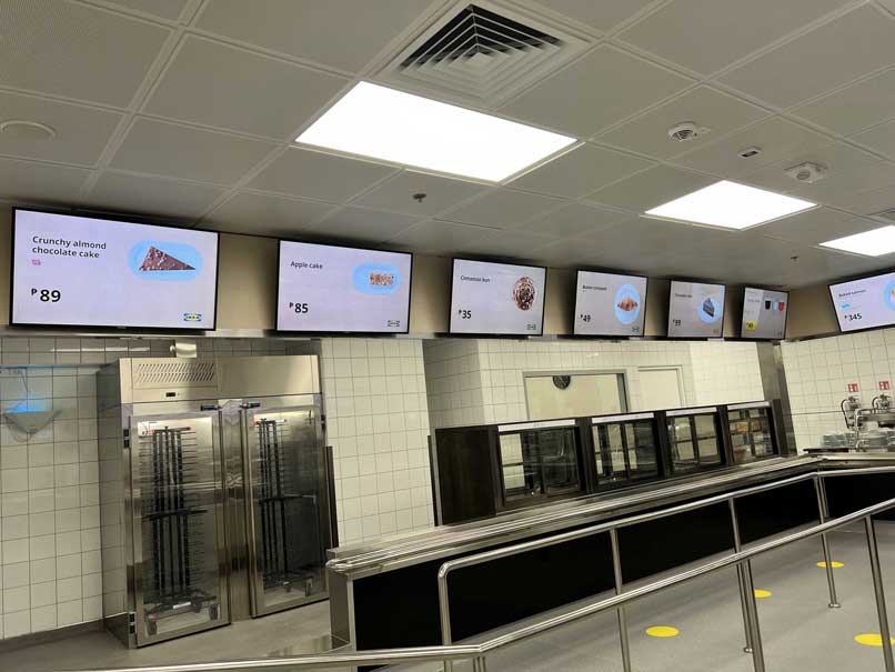 Señalización digital para comercios y hostelería en IKEA, Filipinas