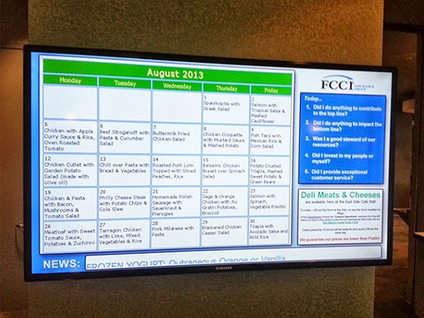 Signalisation numérique d'entreprise chez FCCI Insurance Group, États-Unis