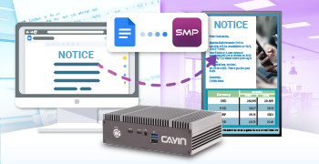 La synchronisation en temps réel de Google Doc révolutionne les lecteurs SMP pour la signalétique numérique