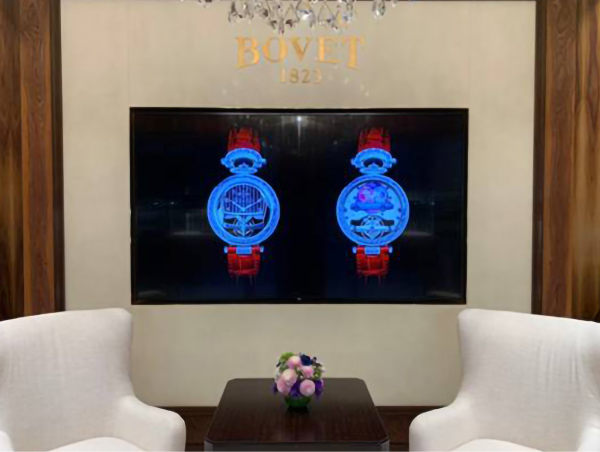 Retail Digital Signage at Bovet 1822 Luxury Watch, Thailand