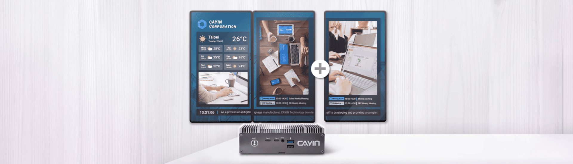 SMP-2400 4K Digital Signage Player, supports 2-3 screen output