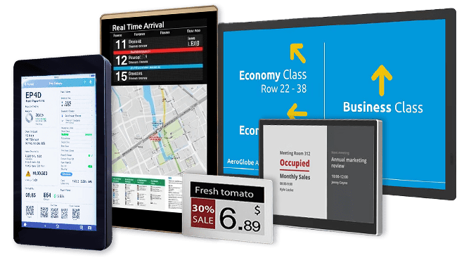 E-Paper Sustainable Signage Solution. Smart Display, Infinite Efficiency.
