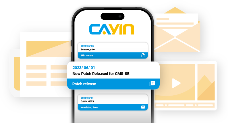 CAYIN Digital Signage Assistantを使って、インスタントメッセージやアナウンスを放送し、デジタルディスプレイでタイムリーかつ効果的なコミュニケーションを確保しましょう。